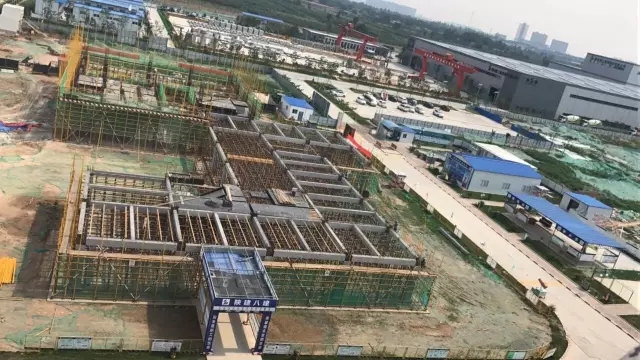 首层预制柱、、、预制梁全景